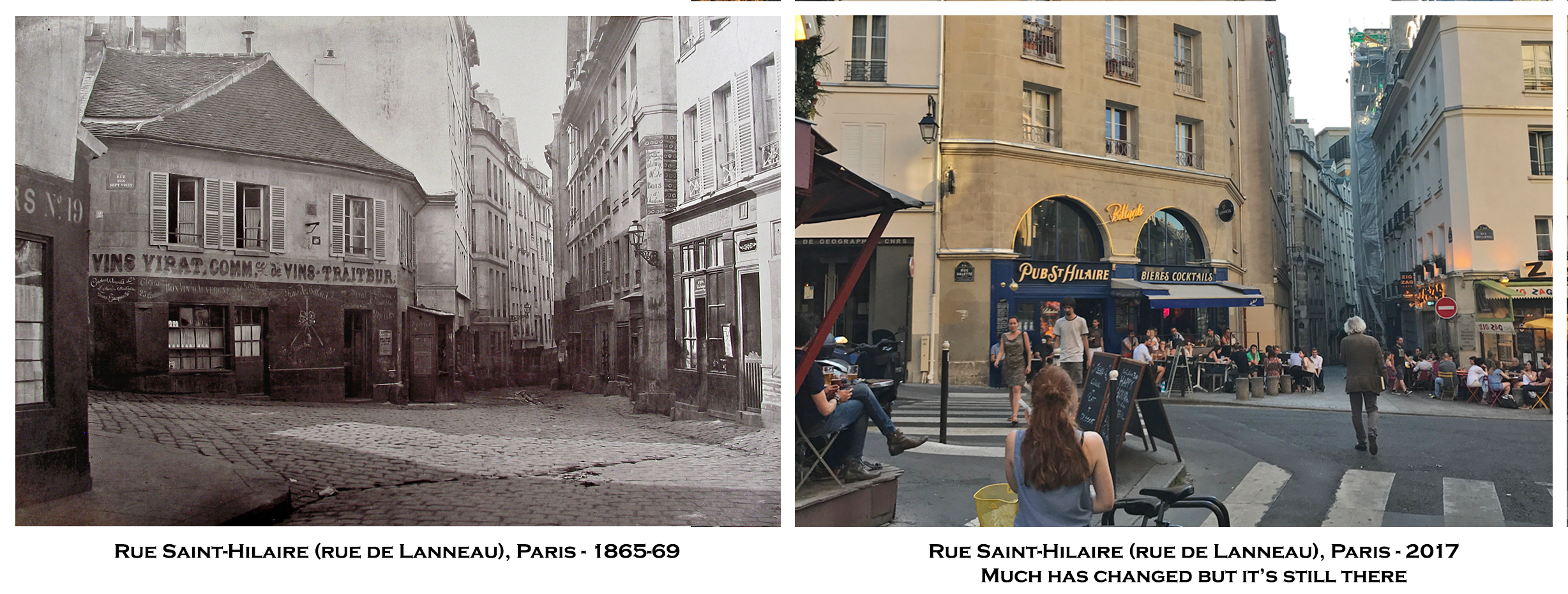 Rue Saint-Hilaire (rue de Lanneau), Paris - 1865-69
