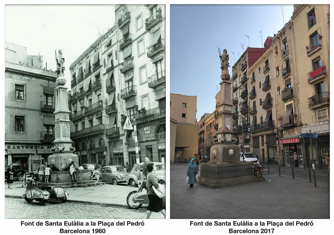 Font de Santa Eulàlia a la Plaça del PedróBarcelona 1960