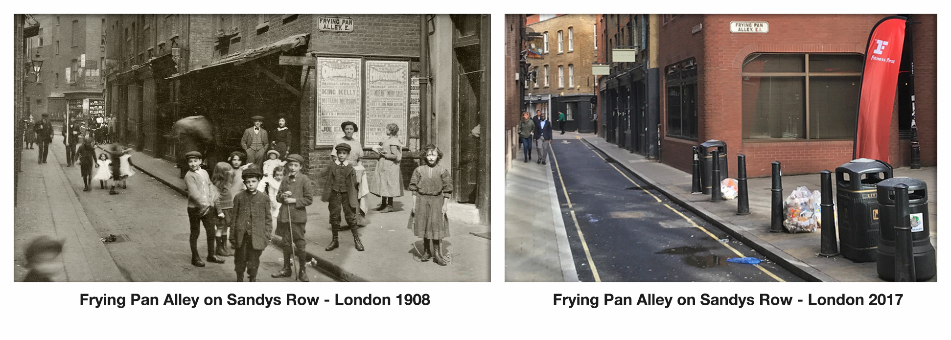 Frying Pan alley on Sandys Row 1908
