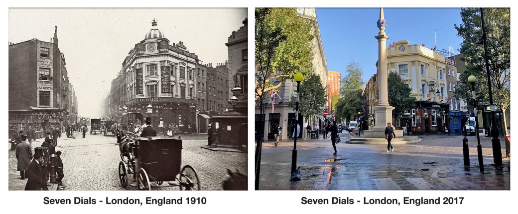 Seven Dials with The Crown Pub & Shops1910