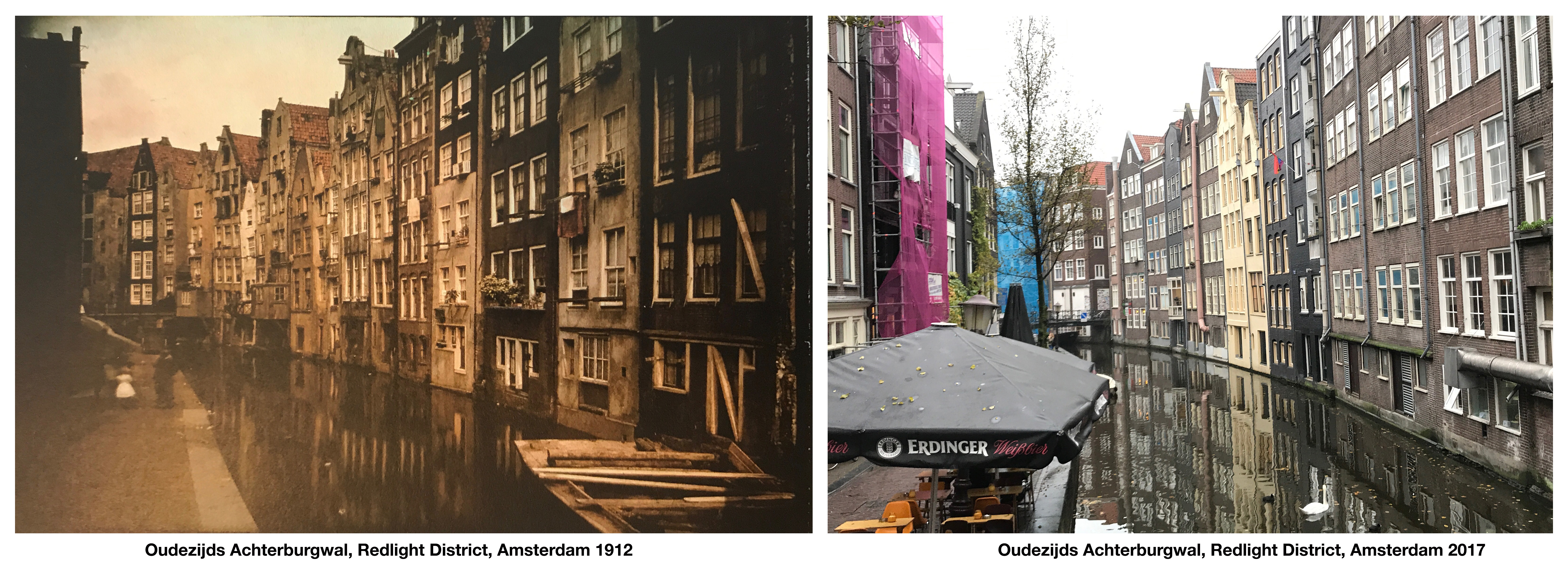 Oudezijds Achterburgwal sm, Redlight District, Amsterdam 1912
