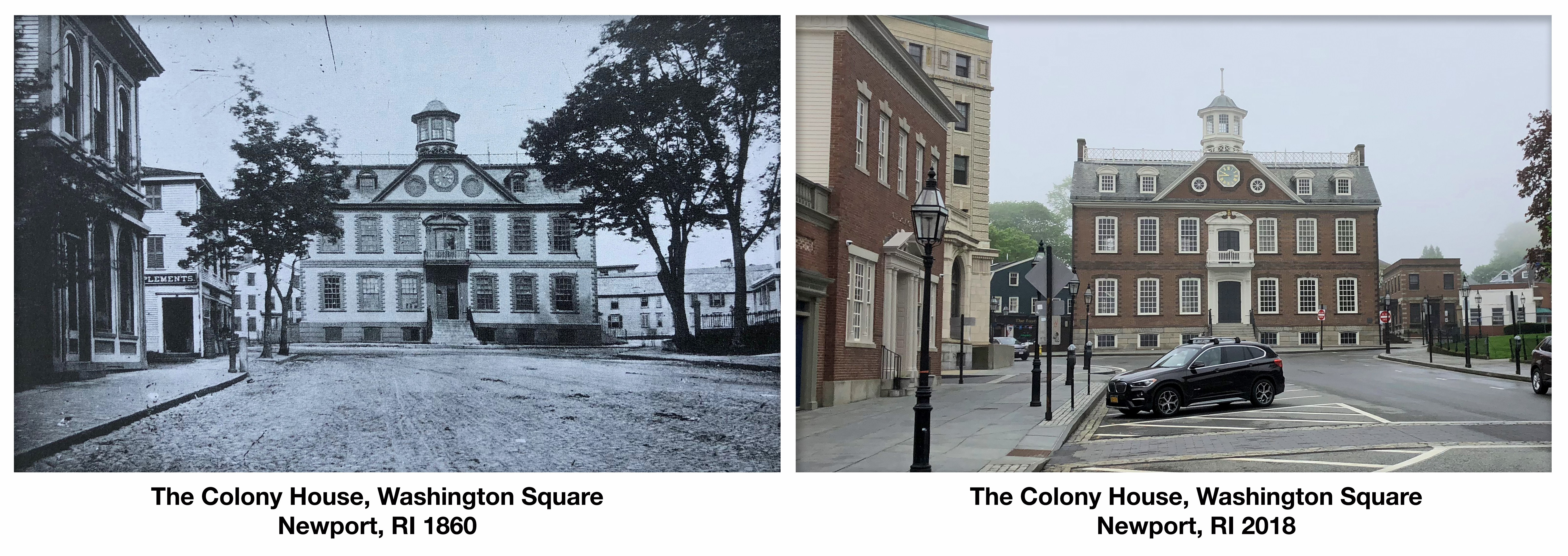 history then and now newport rhode island colony house washington square Jason Gardner
