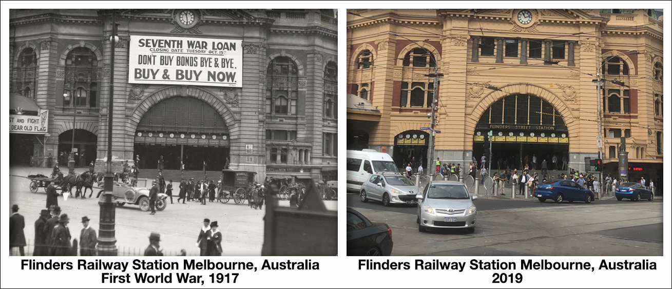 Flinders Railway Station Melbourne, AustraliaFirst World War, 1917